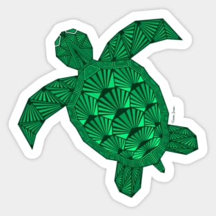 Art Deco Turtle Sticker